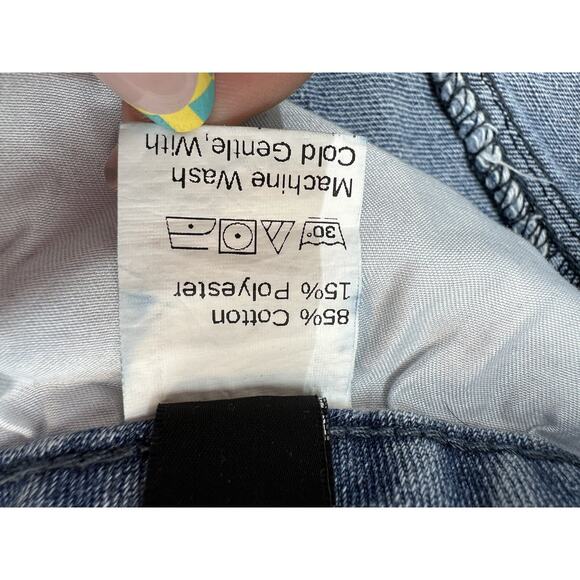 Womens Shein Curve Denim Painted Pocket Shorts Size 3XL - Picture 4 of 11